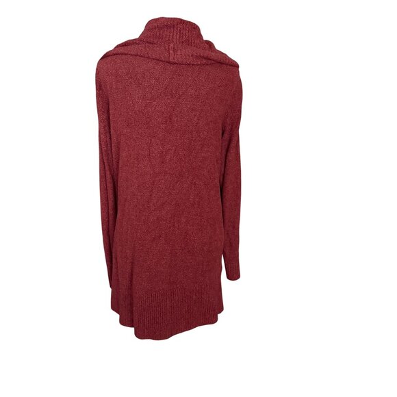 Max & Mia Womens Open Front Knit Cardigan Sweater Size M Burgundy - Picture 3 of 4